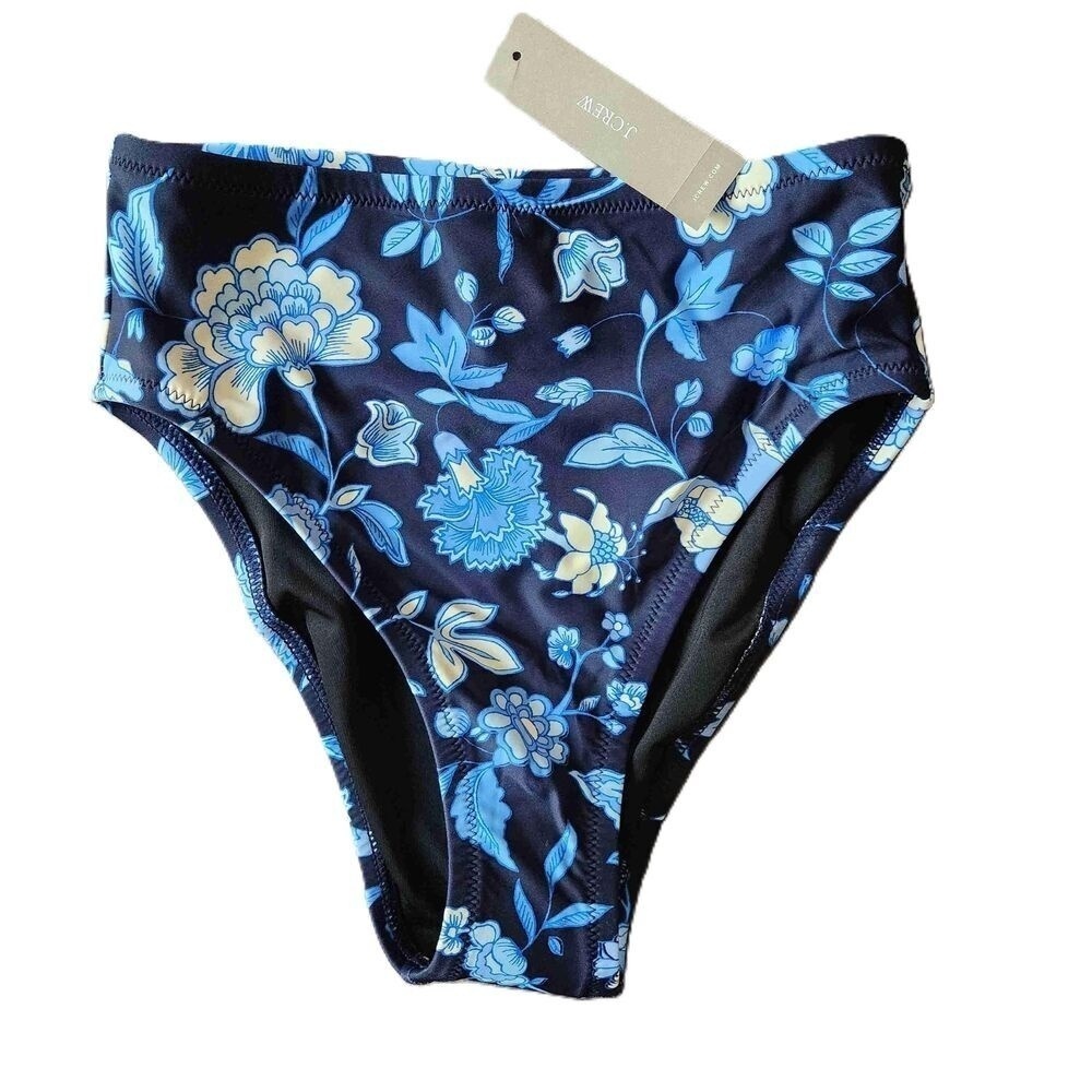 J Crew Blue Floral Bikini Bottom XXS